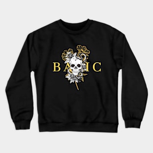 Skull Basic with flowers Crewneck Sweatshirt